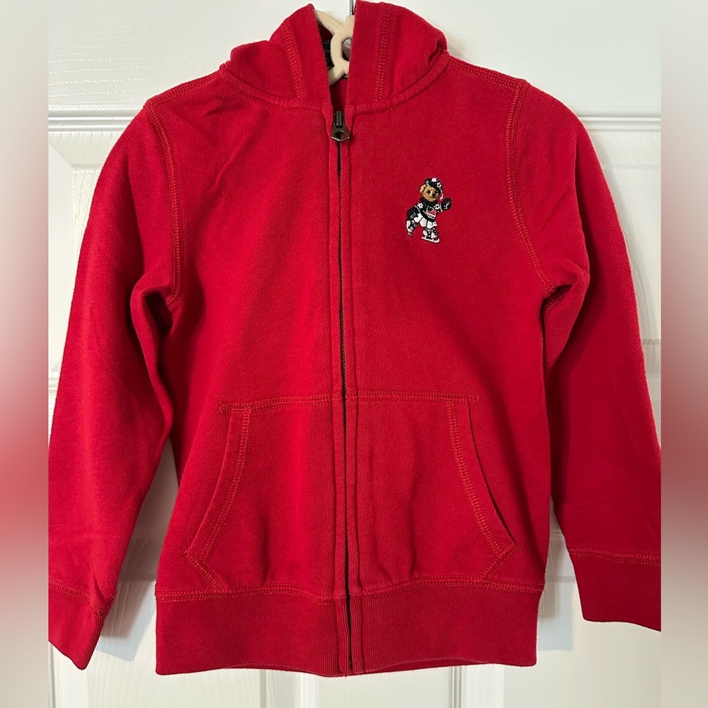 Polo by Ralph Lauren Kids Red Zip-Up Hoodie - Picture 9 of 12